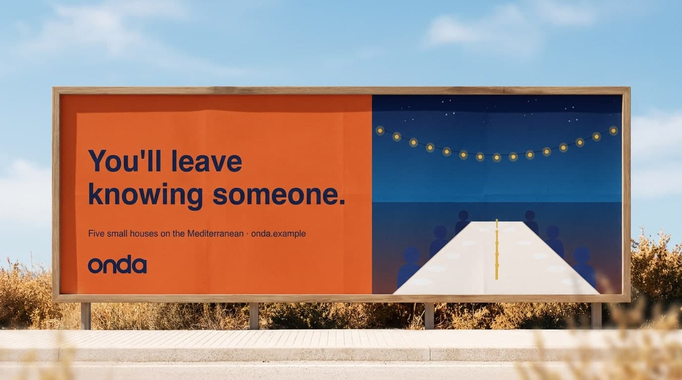Onda: billboard carrying the brand promise