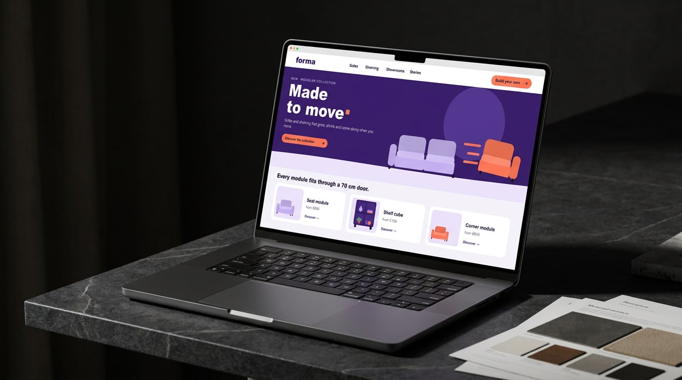 The campaign landing page: the hero matches the banner the visitor just clicked.