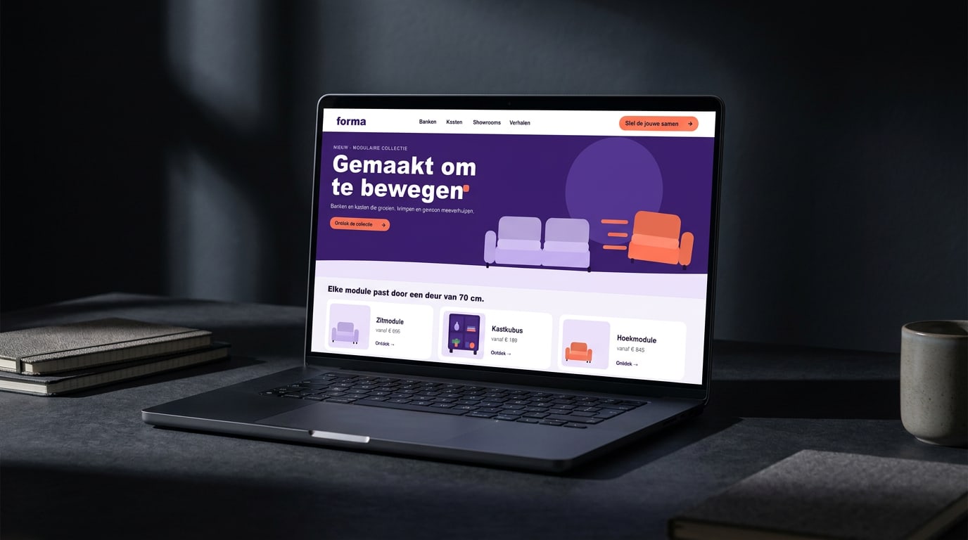 De campagne-landingspagina: de header sluit aan op de banner waar de bezoeker net op klikte.